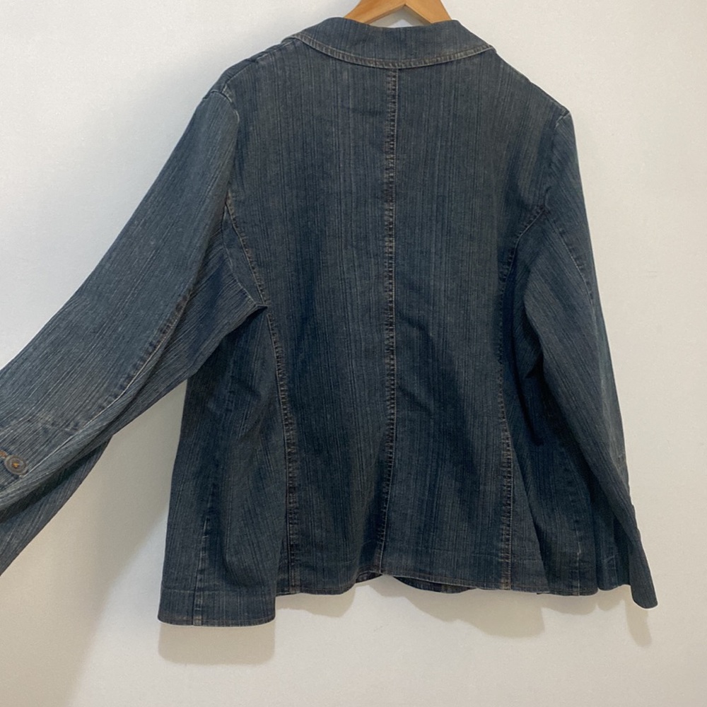 Woman -  Vintage 90s Y2K Denim Jacket - Size 18 - Picture 6 of 7
